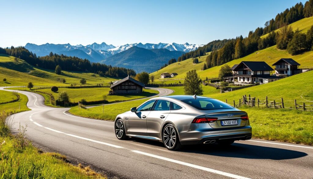 luxury touring car in Bavaria